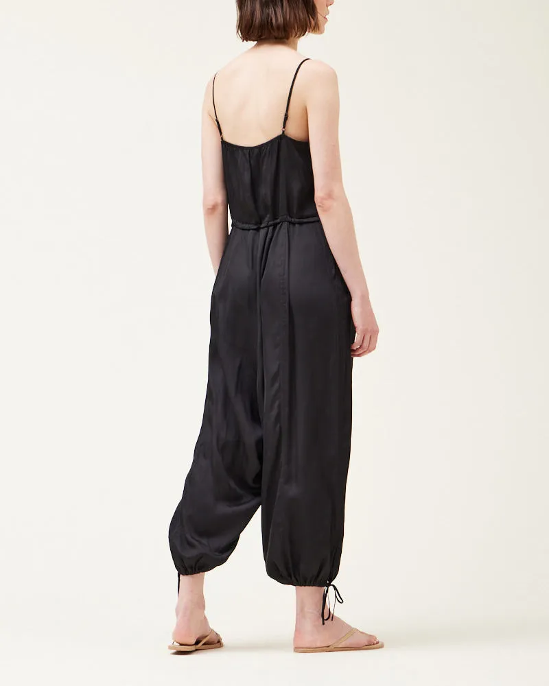 Devin Seamed Satin Jumpsuit