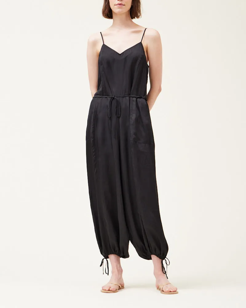 Devin Seamed Satin Jumpsuit