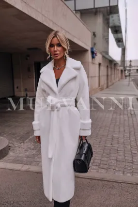 ELENE White Faux Fur Coat