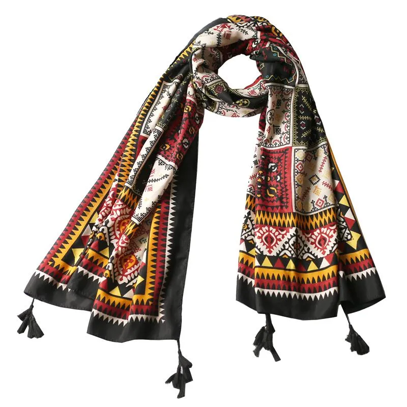 Ethnic disturbance Simia Scarf Shawl dual-purpose female autumn and winter lengthening Cloak