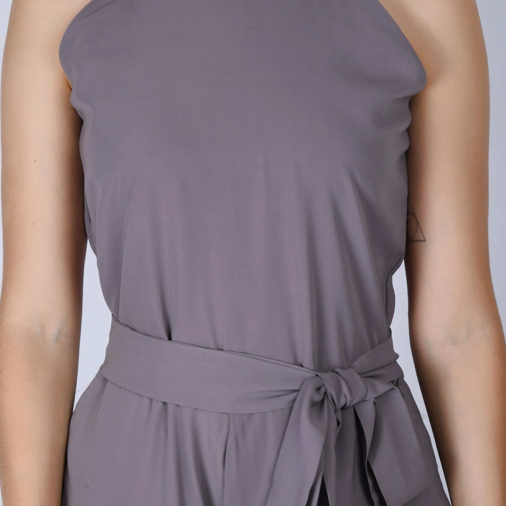 Exude Splendidness Extra Wide-Leg Jumpsuit (Lilac Grey)