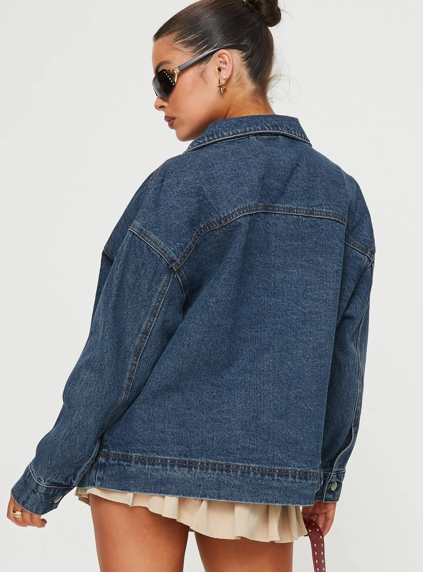 Fashionkova Goldsmith Denim Bomber Jacket Mid Wash