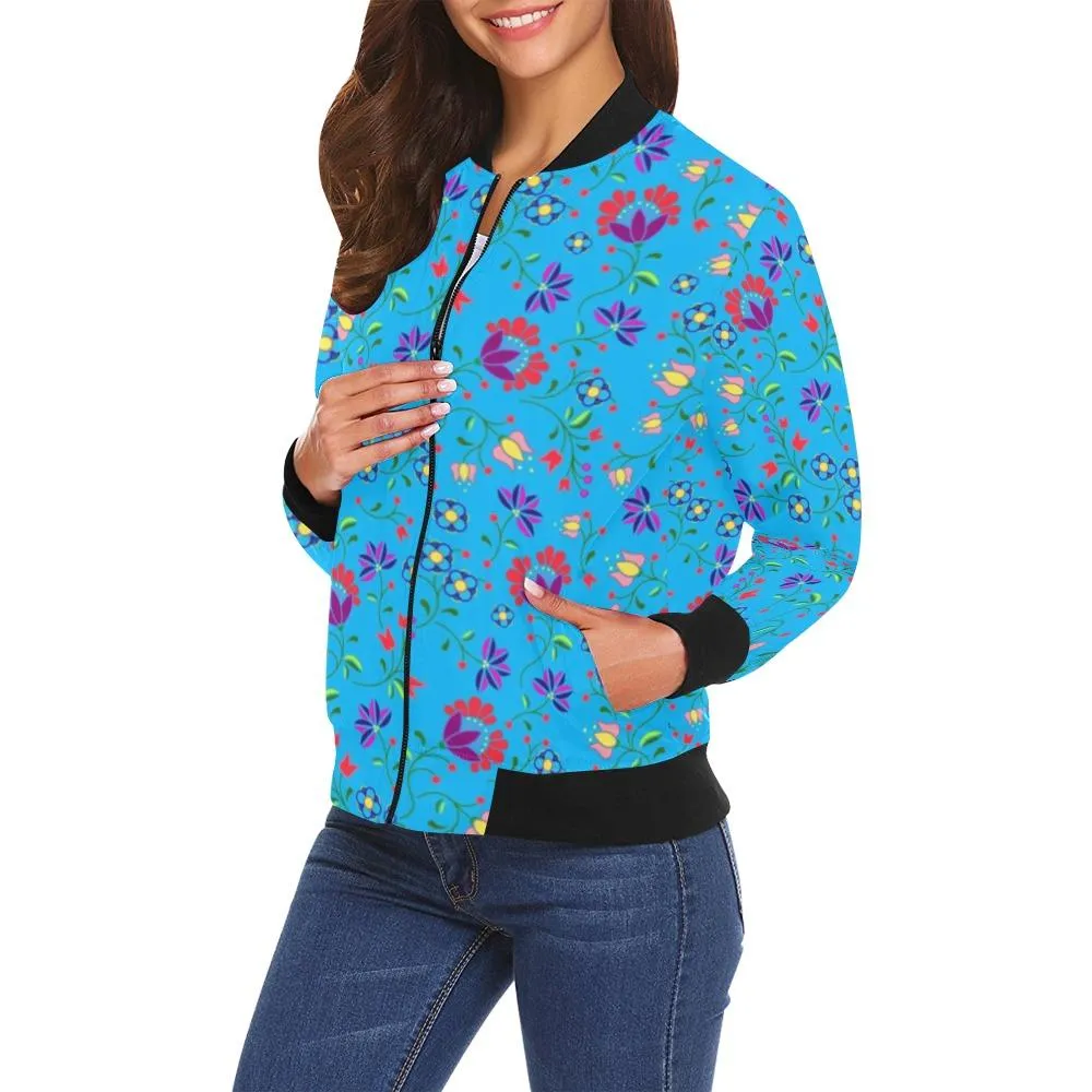 Fleur Indigine Ciel Bomber Jacket for Women