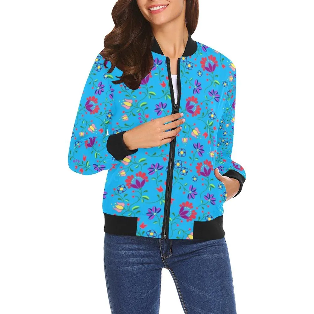 Fleur Indigine Ciel Bomber Jacket for Women