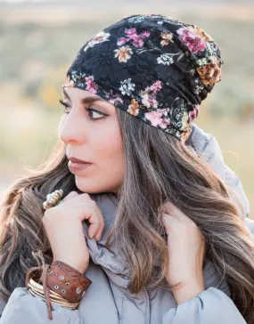 Floral & Lace Beanie