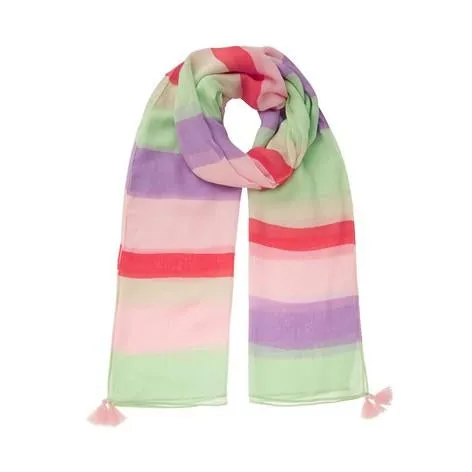 Flower Show Striped Tassel Scarf