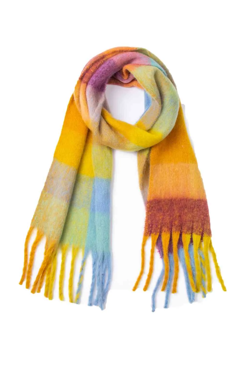 Fringe Chic Polyester Scarf