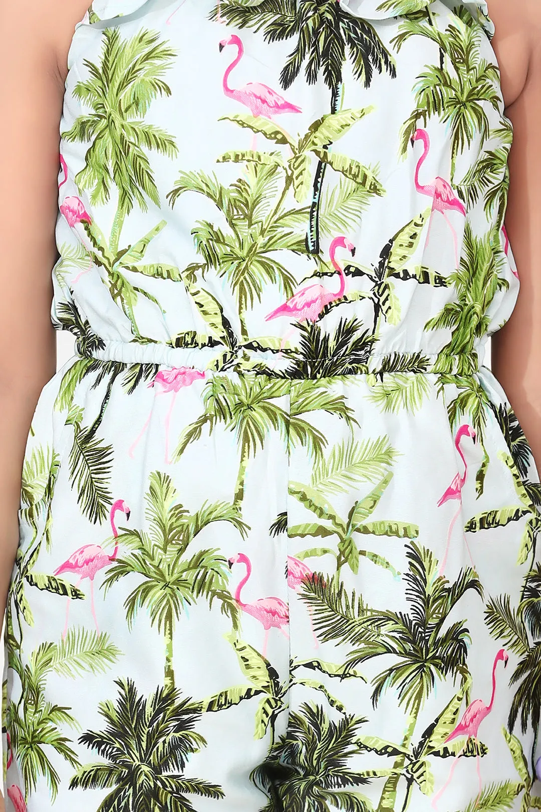 Gilr's Flamingo Print Jumpsuit - StyleStone Kid