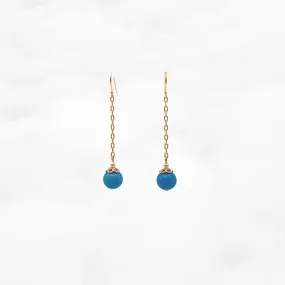 Gold Plated Turquoise Howlite Earrings