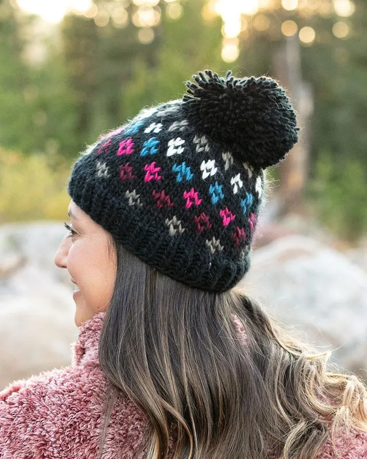 Grace & Lace Reversible Pom Hat (Roxbery)