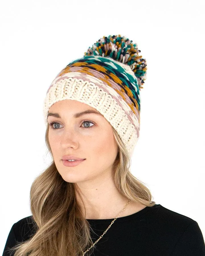 Grace & Lace Reversible Pom Hat (Snowcap)