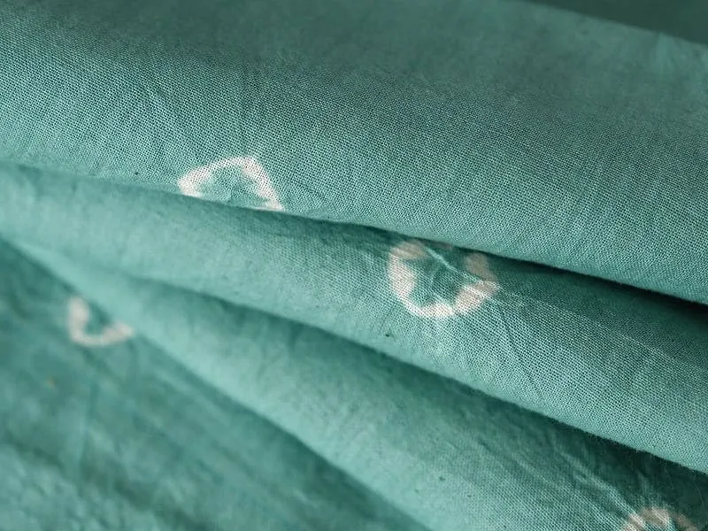 Green Hand Dyed Khadi Fabric