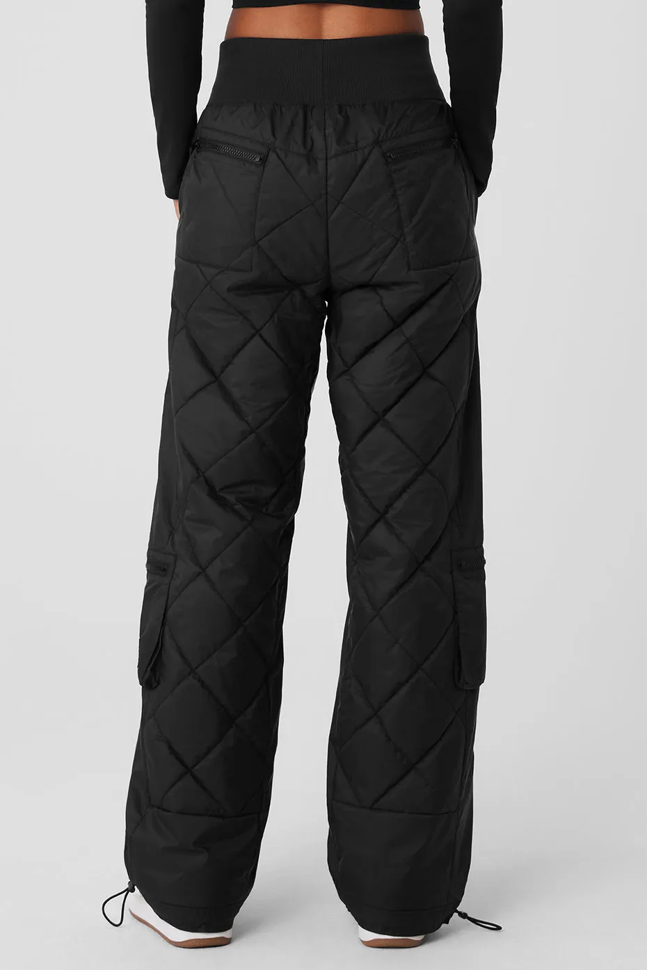 High-Waist Snowrider Puffer Pant - Black