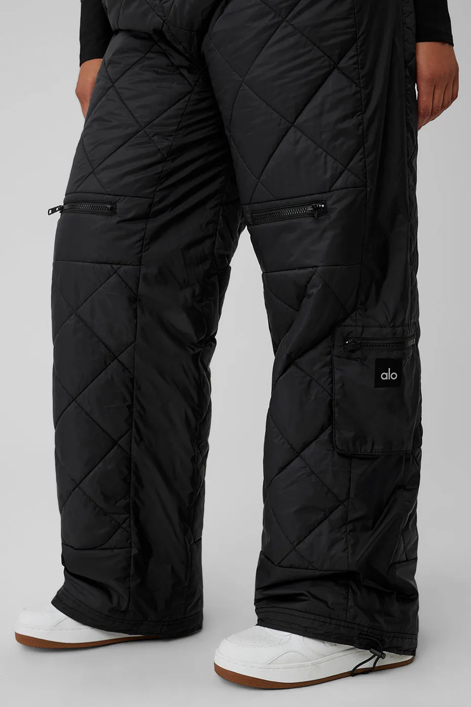 High-Waist Snowrider Puffer Pant - Black