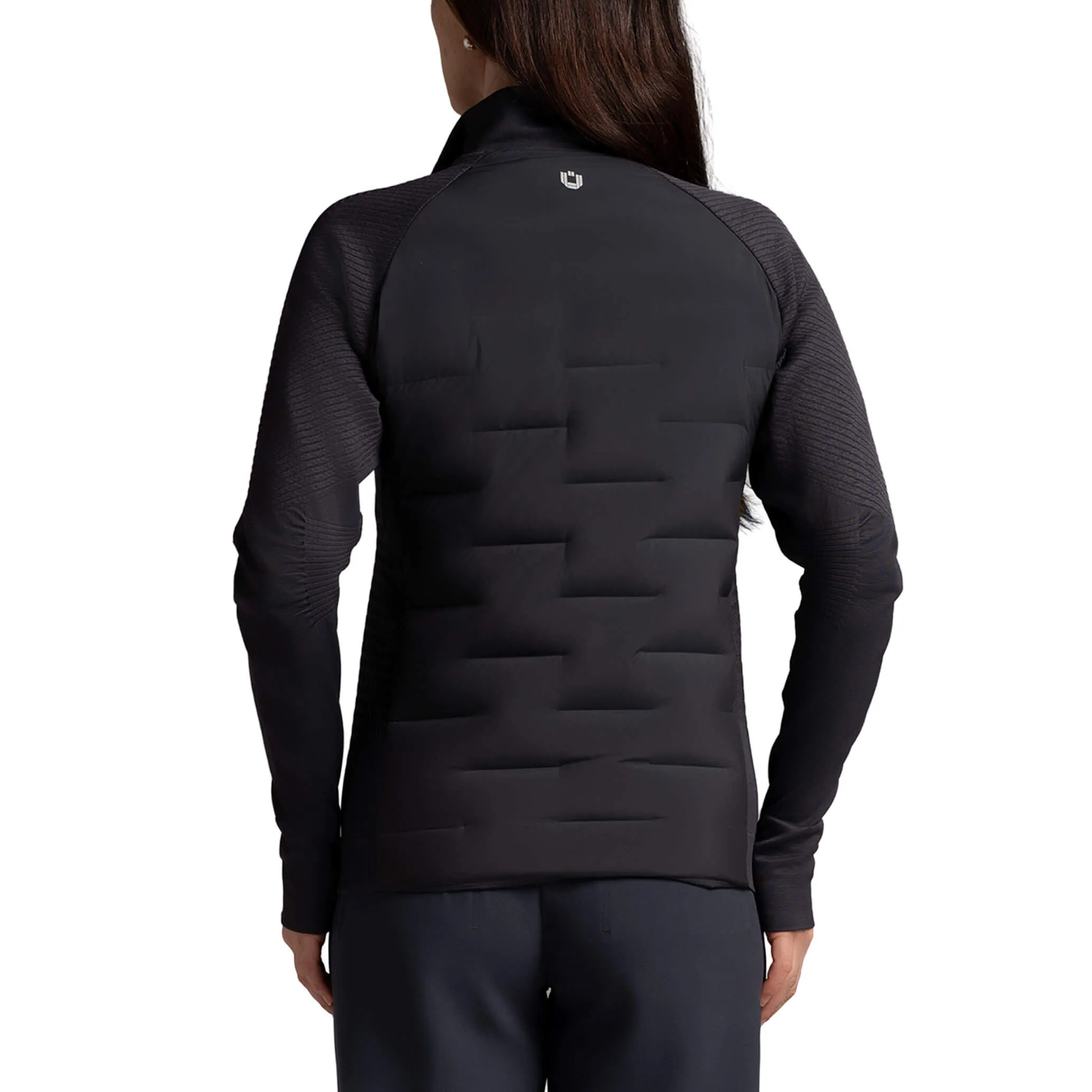 IBKUL Women's Hybrid Puff Jacket - Charcoal