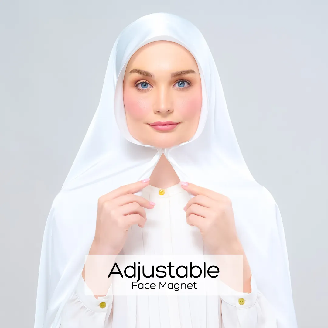 Instant Tag n' Go Shawl  | Satin Silk in Bridal White