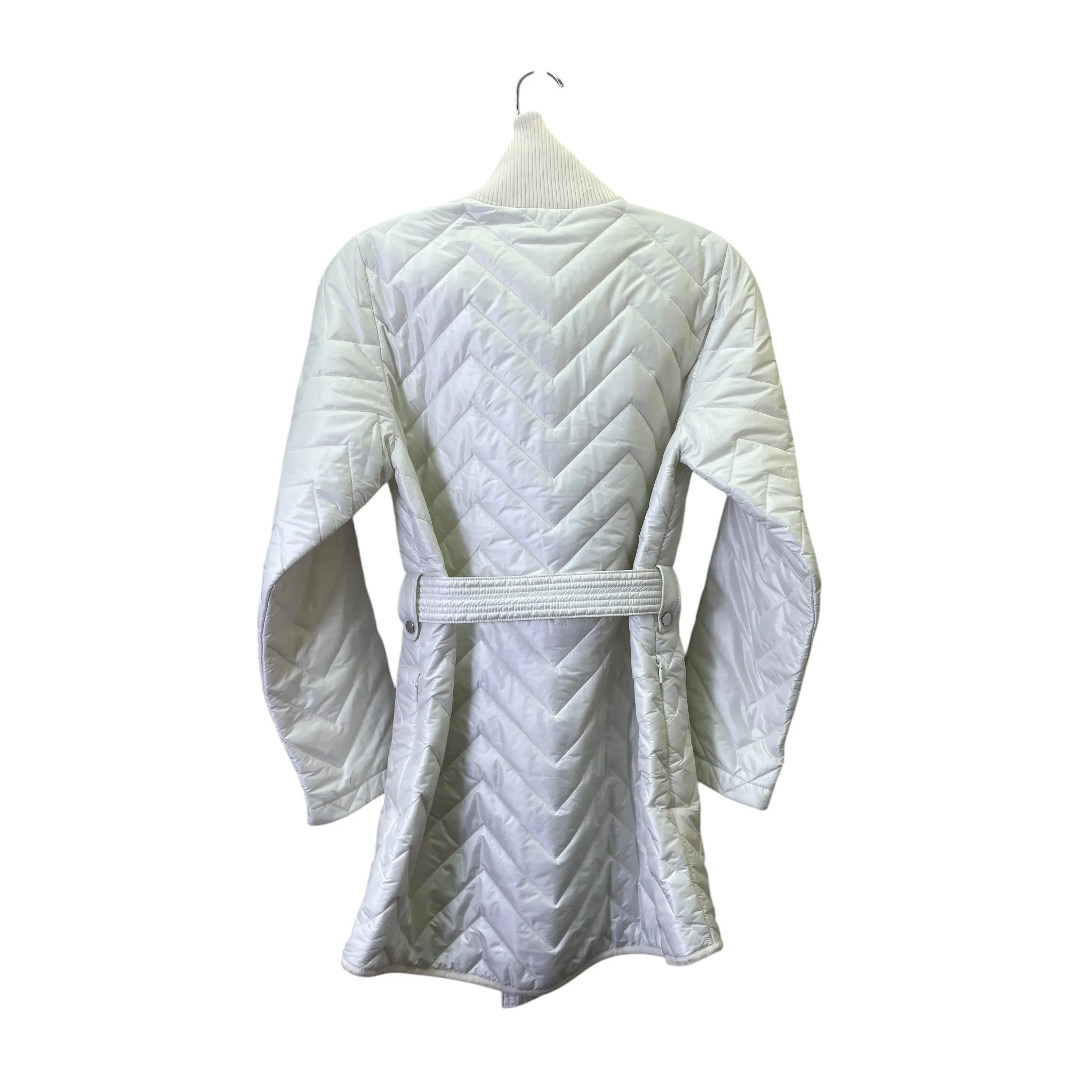 Jacket Puffer & Quilted By Athleta In White, Size:Xs