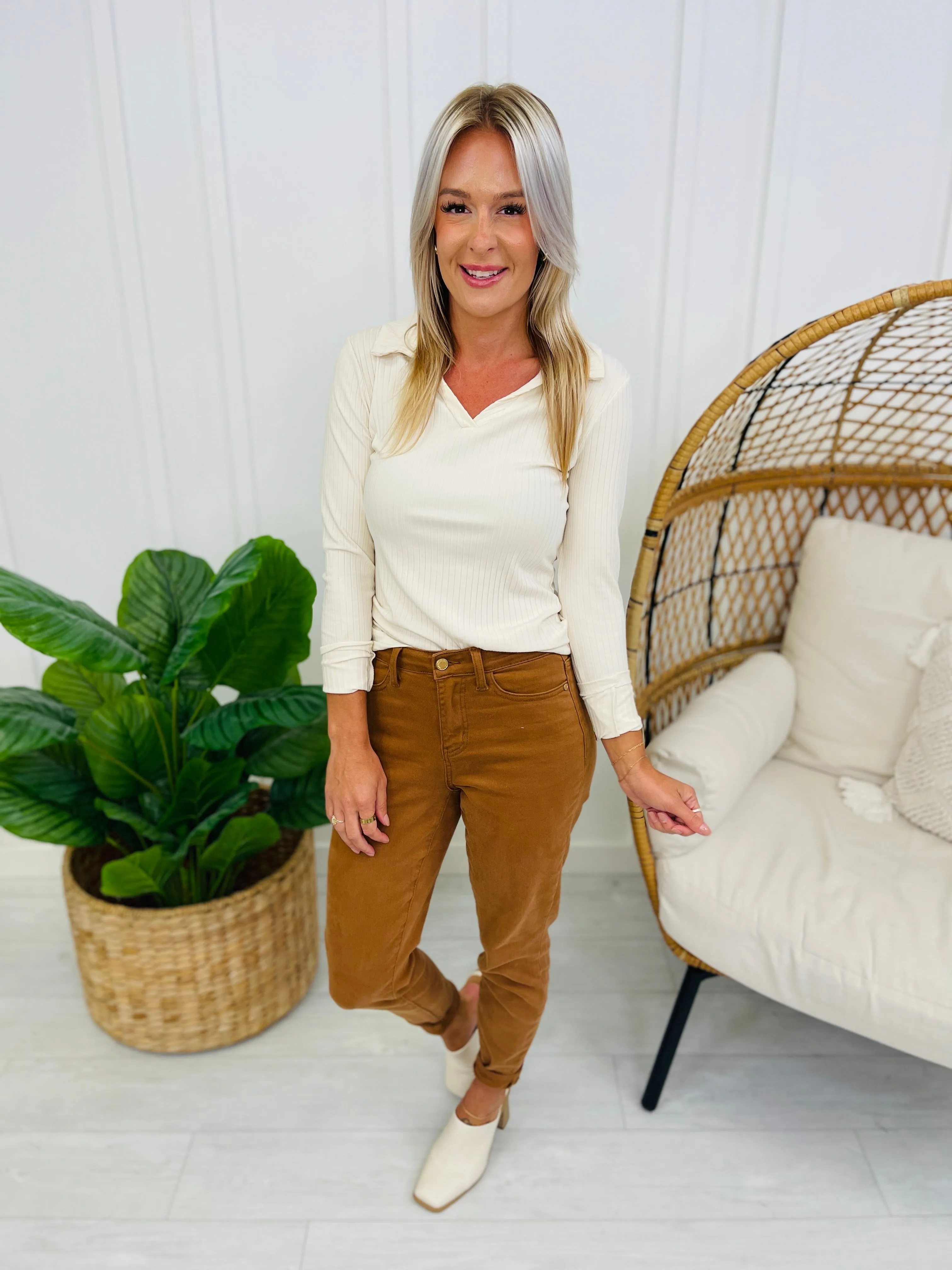 Judy Blue PLUS/REG Confident in Khaki Slim Fit Jeans RESTOCK!