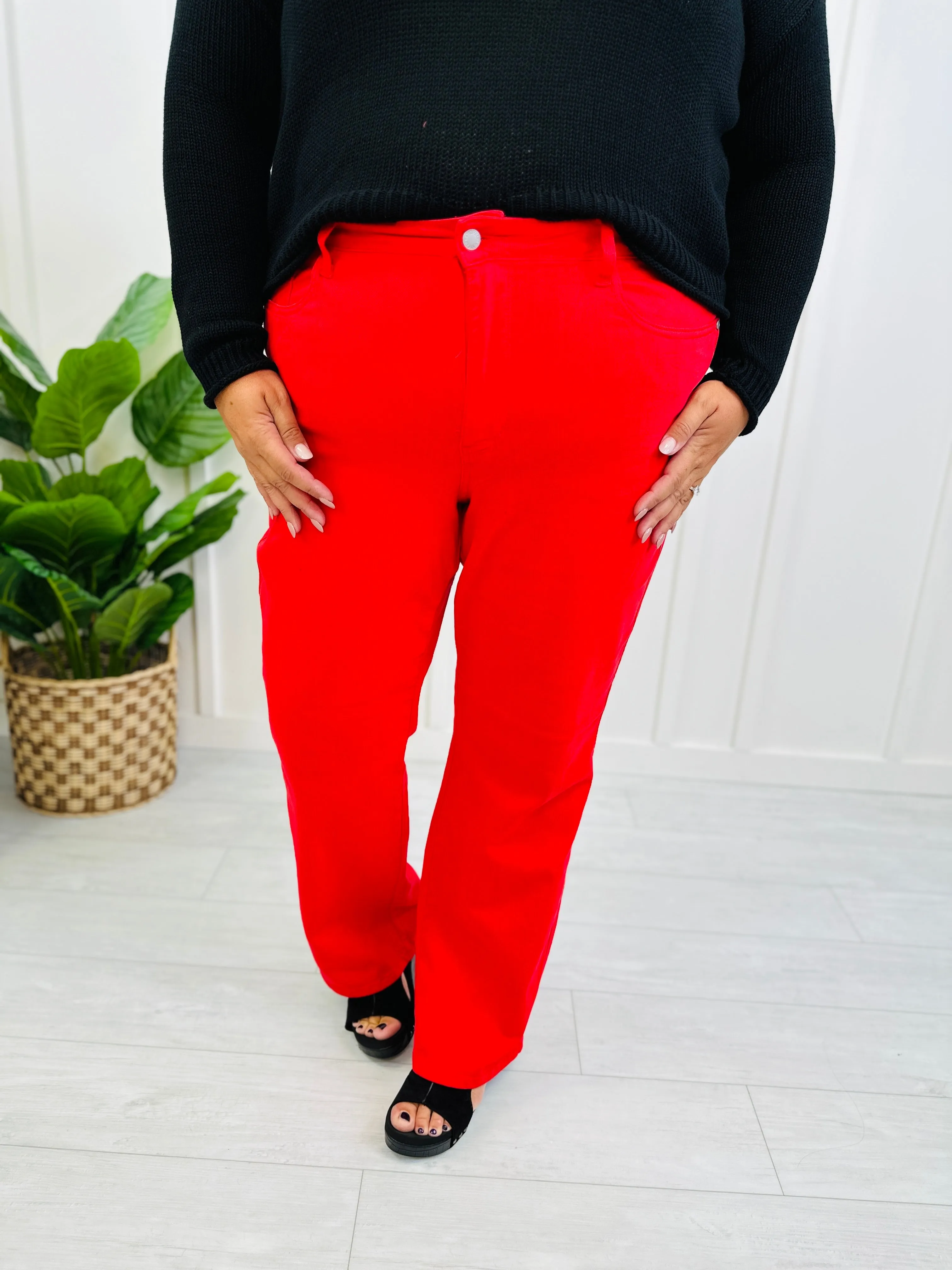 Judy Blue REG/CURVY Cherry on Top Straight Leg Jeans