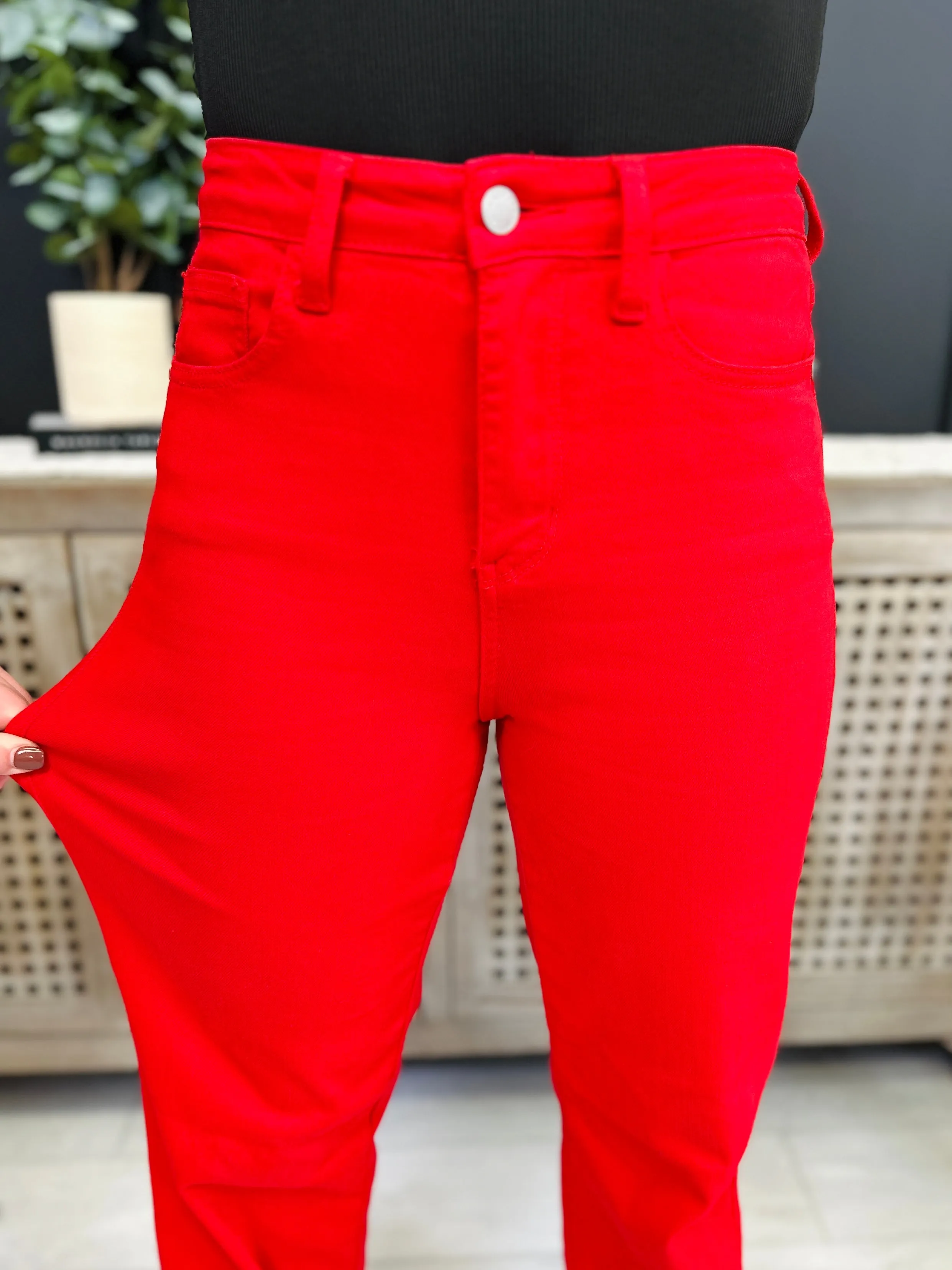 Judy Blue REG/CURVY Cherry on Top Straight Leg Jeans