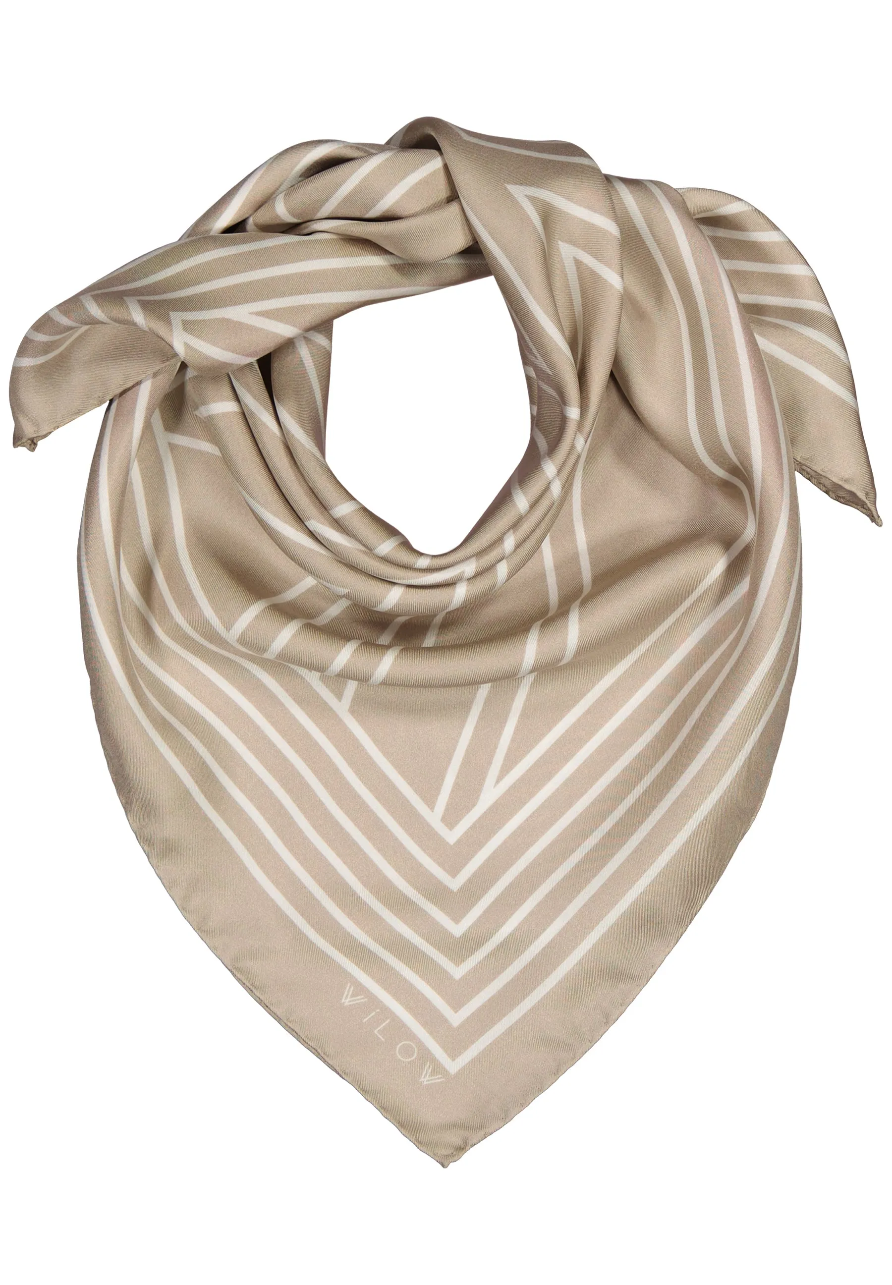 KINGS SILK SCARF - Ecru