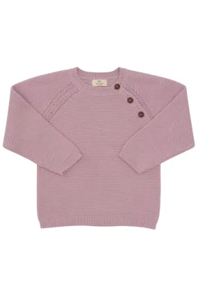 KNITTED PLAIN PULLOVER - LAVENDER