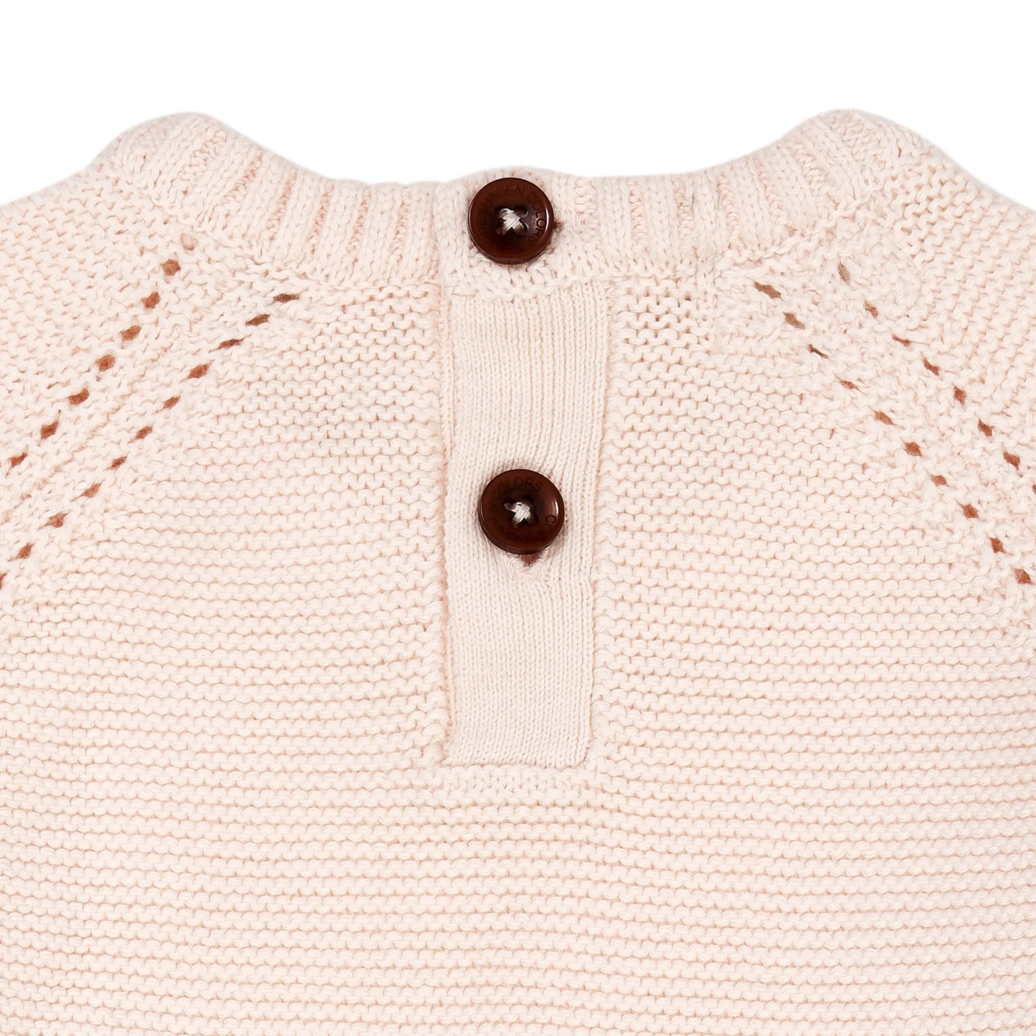 KNITTED PULLOVER W. FRILL - SOFT PINK