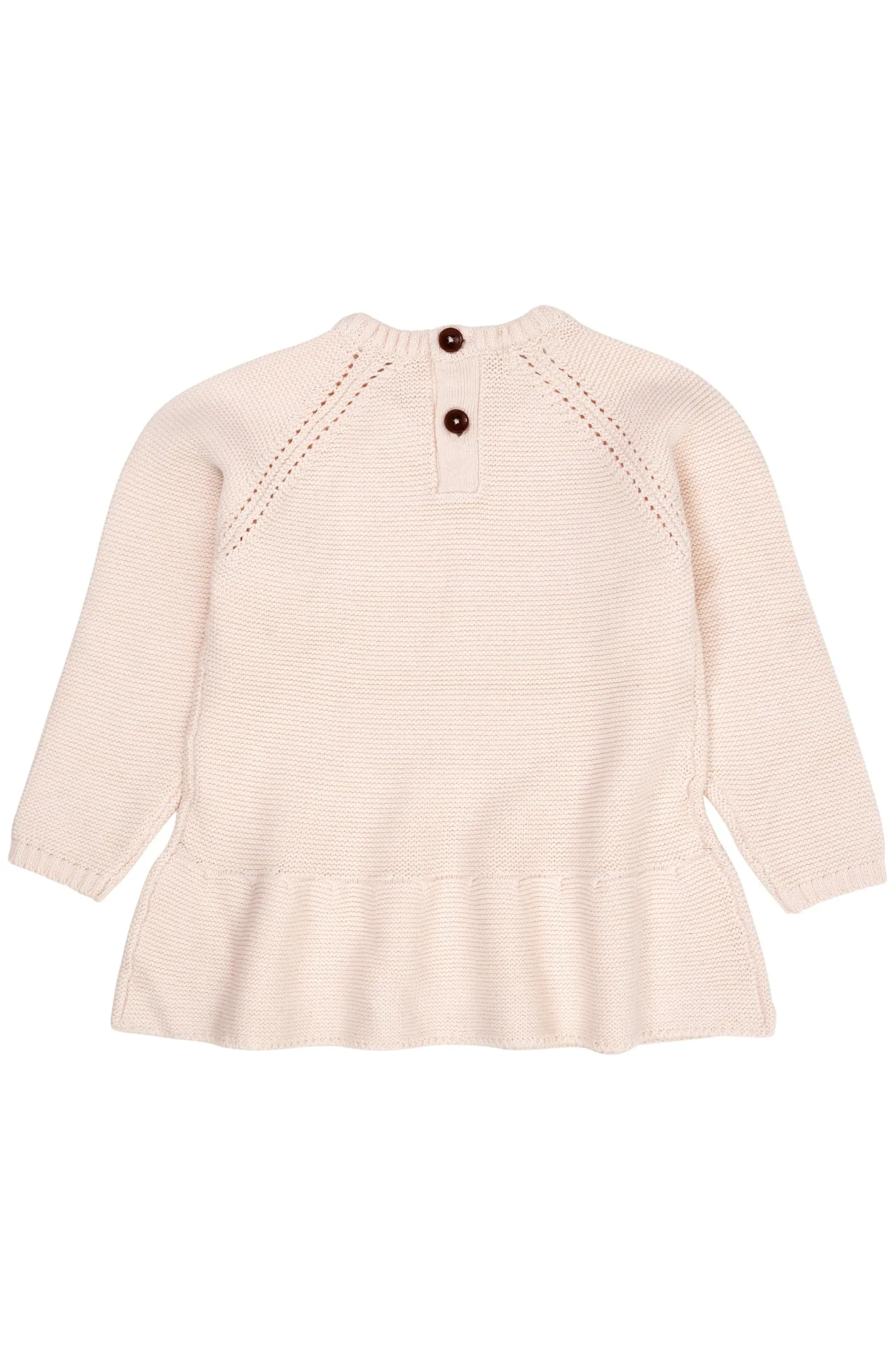 KNITTED PULLOVER W. FRILL - SOFT PINK