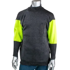 Kut Gard P190SP3CMHVBUV-PP1-TL-6XL ATA Blended Cut Resistant Pullover with Hi-Vis Sleeves