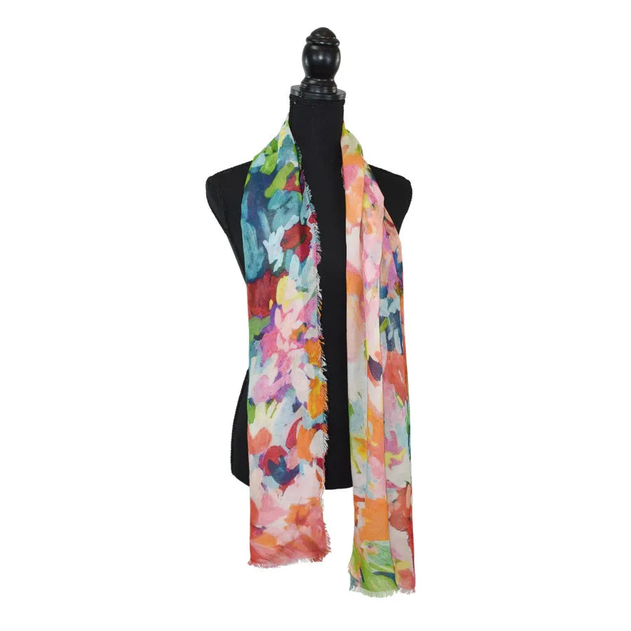 Kyrie Colorful Brushstrokes Printed Scarf