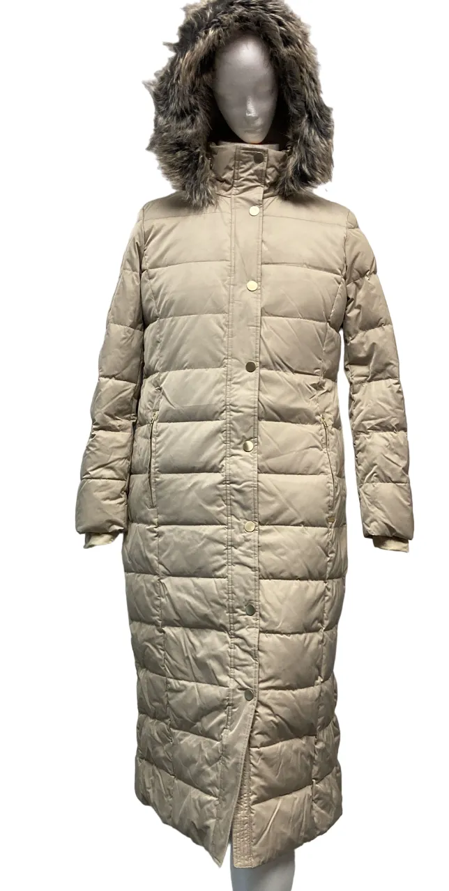 Lands' End Ladies' Long Puffer Jacket Stone