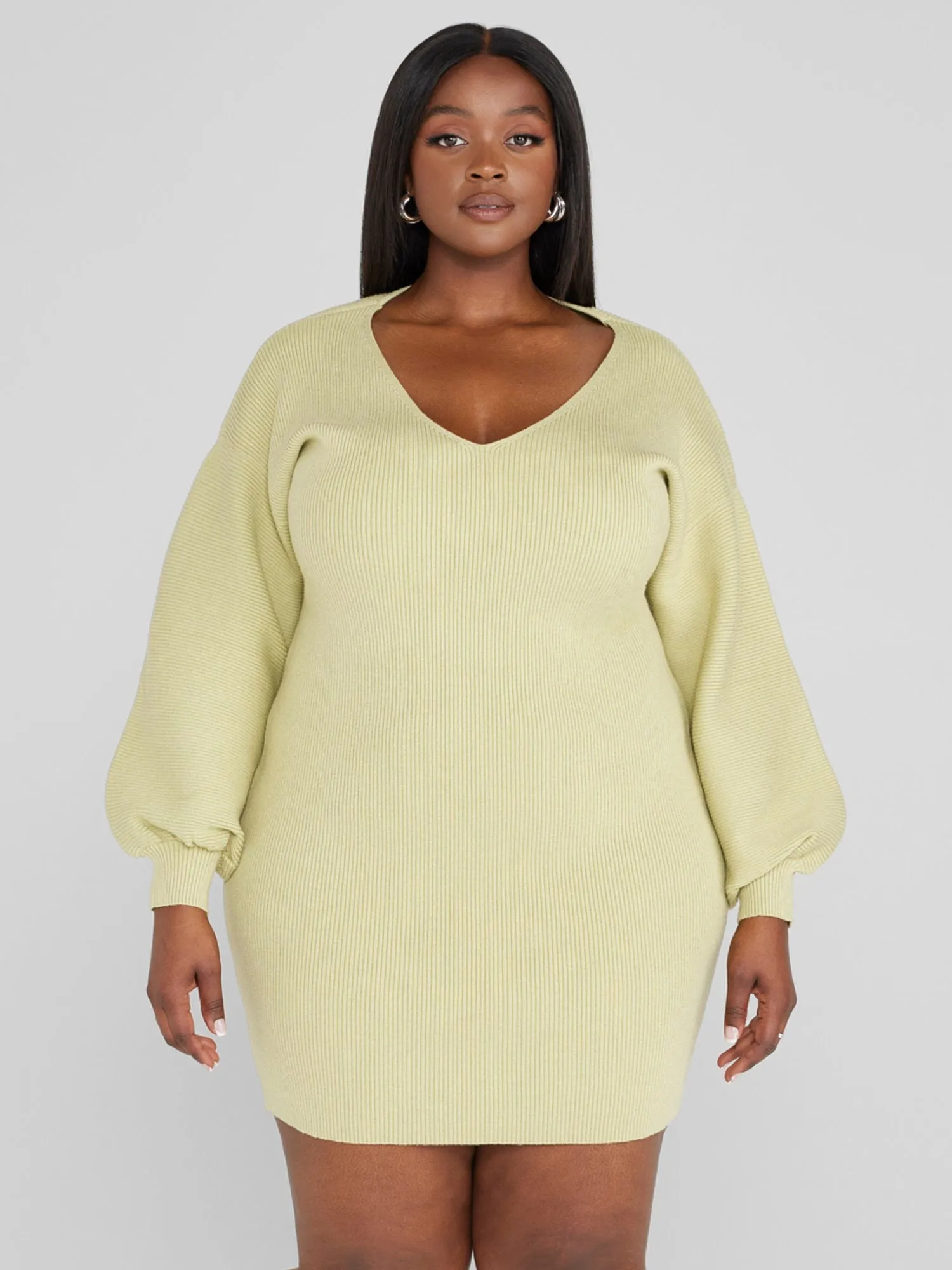 Larissa Puff Sleeve Sweater Dress