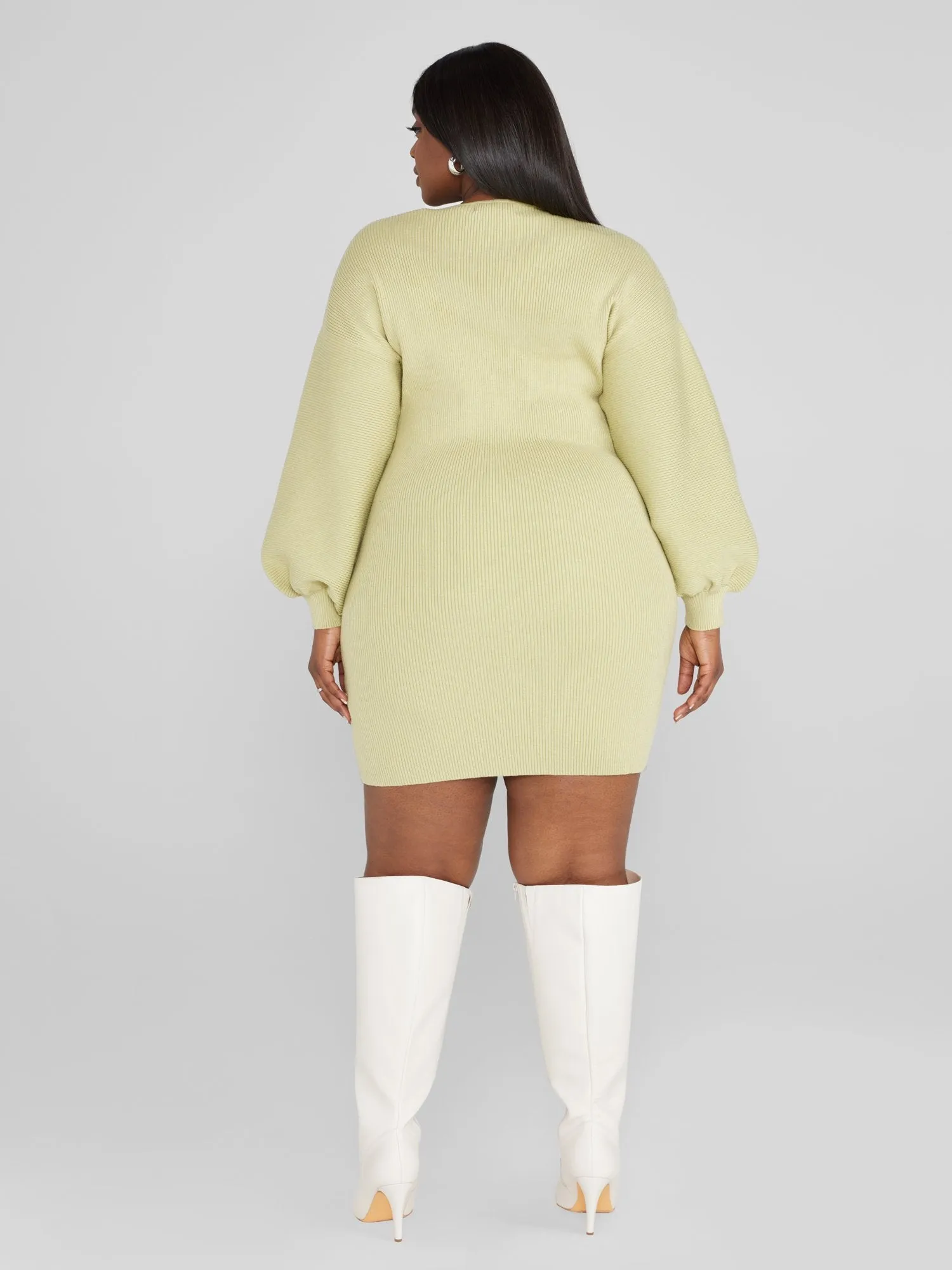 Larissa Puff Sleeve Sweater Dress