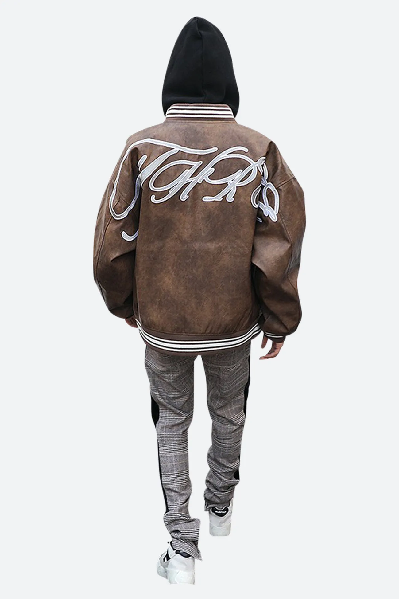 LEATHER BOMBER JACKET