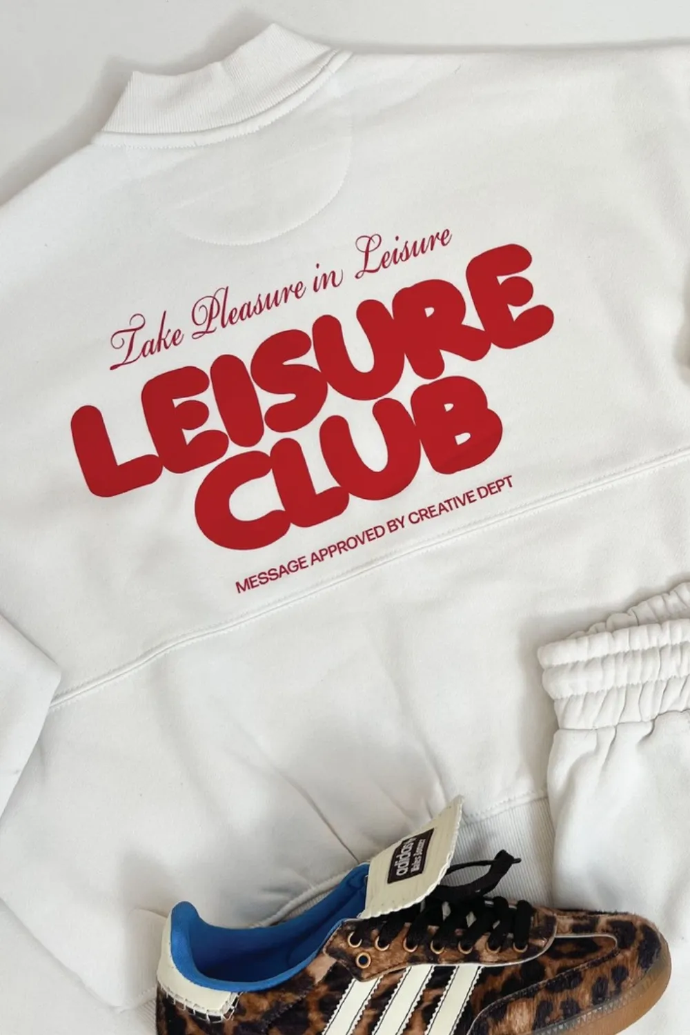 Leisure club white printed bomber jacket shorts