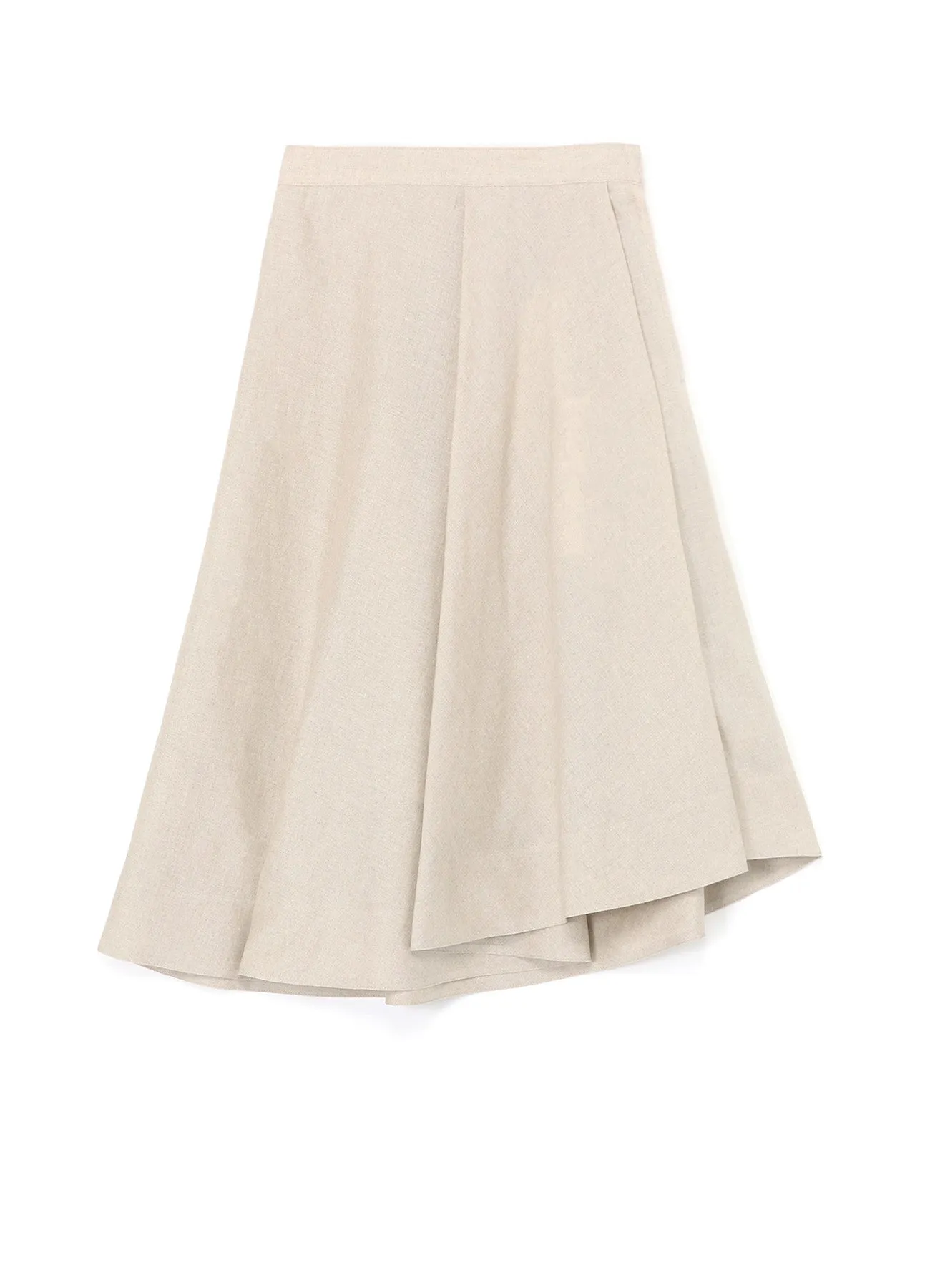 LINEN SKIRT WITH BOX PLEATS