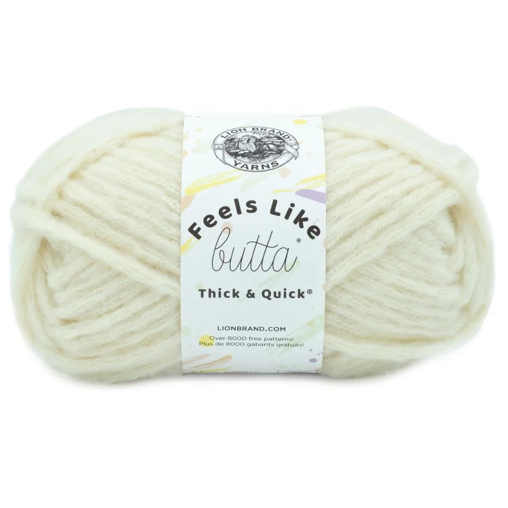 Lion Brand Feels Like Butta Thick & Quick Yarn - Antique White