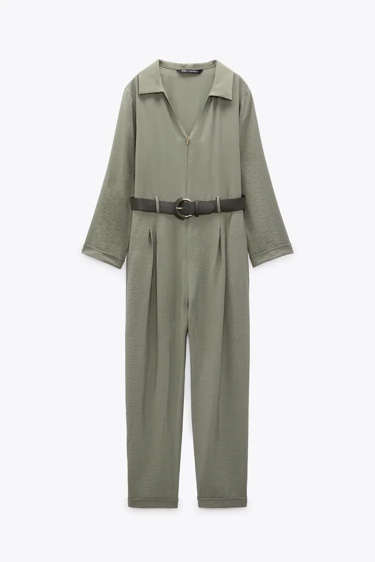 LONG BELTED JUMPSUIT