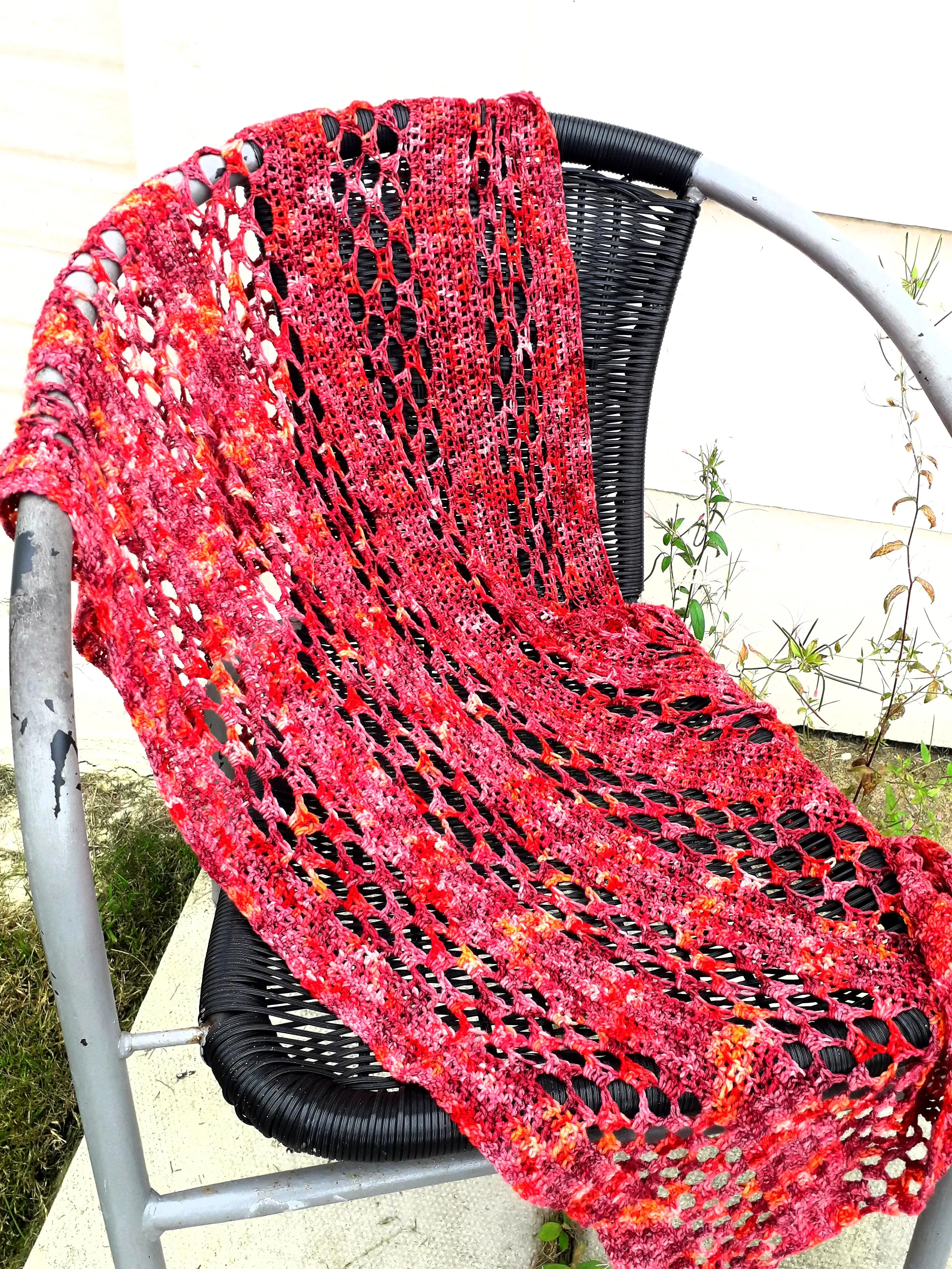 Lost and Found crochet wrap pattern