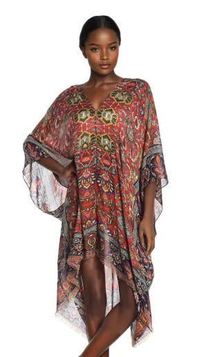 Masala Print  |  V-Neck Kaftan Coverup on Sale