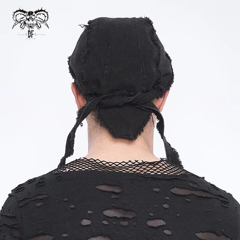 Men's Punk Eyelet Unedged Lace-up Beanie