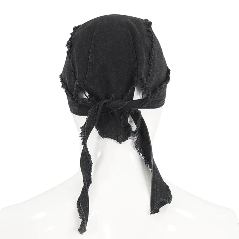 Men's Punk Eyelet Unedged Lace-up Beanie