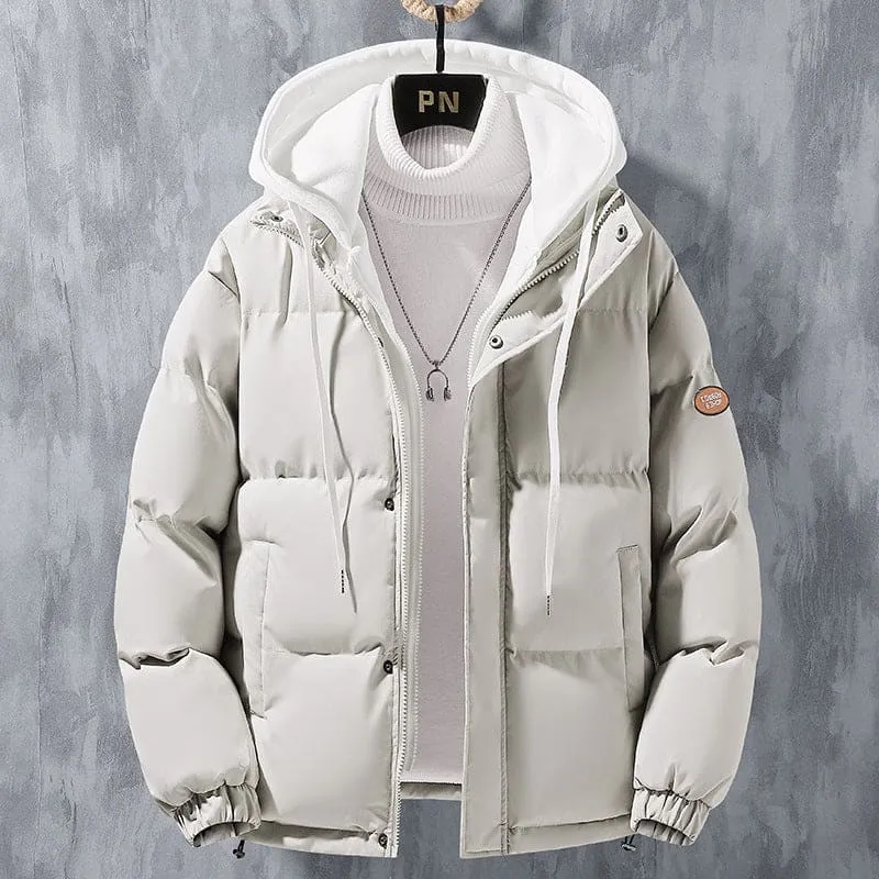 Men's Trendy Windproof Loose Oversized Hooded Cotton Jacket