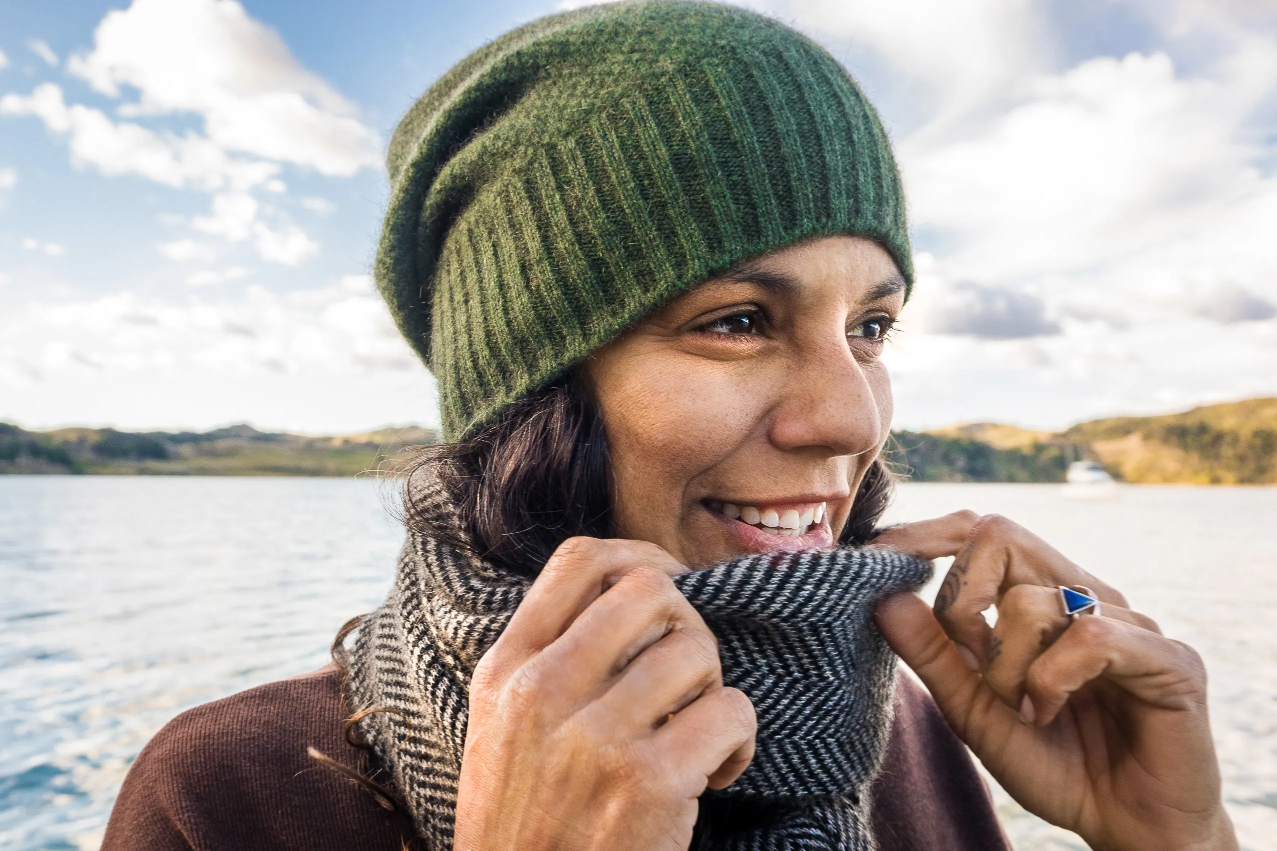 Merino Possum Herringbone Scarf