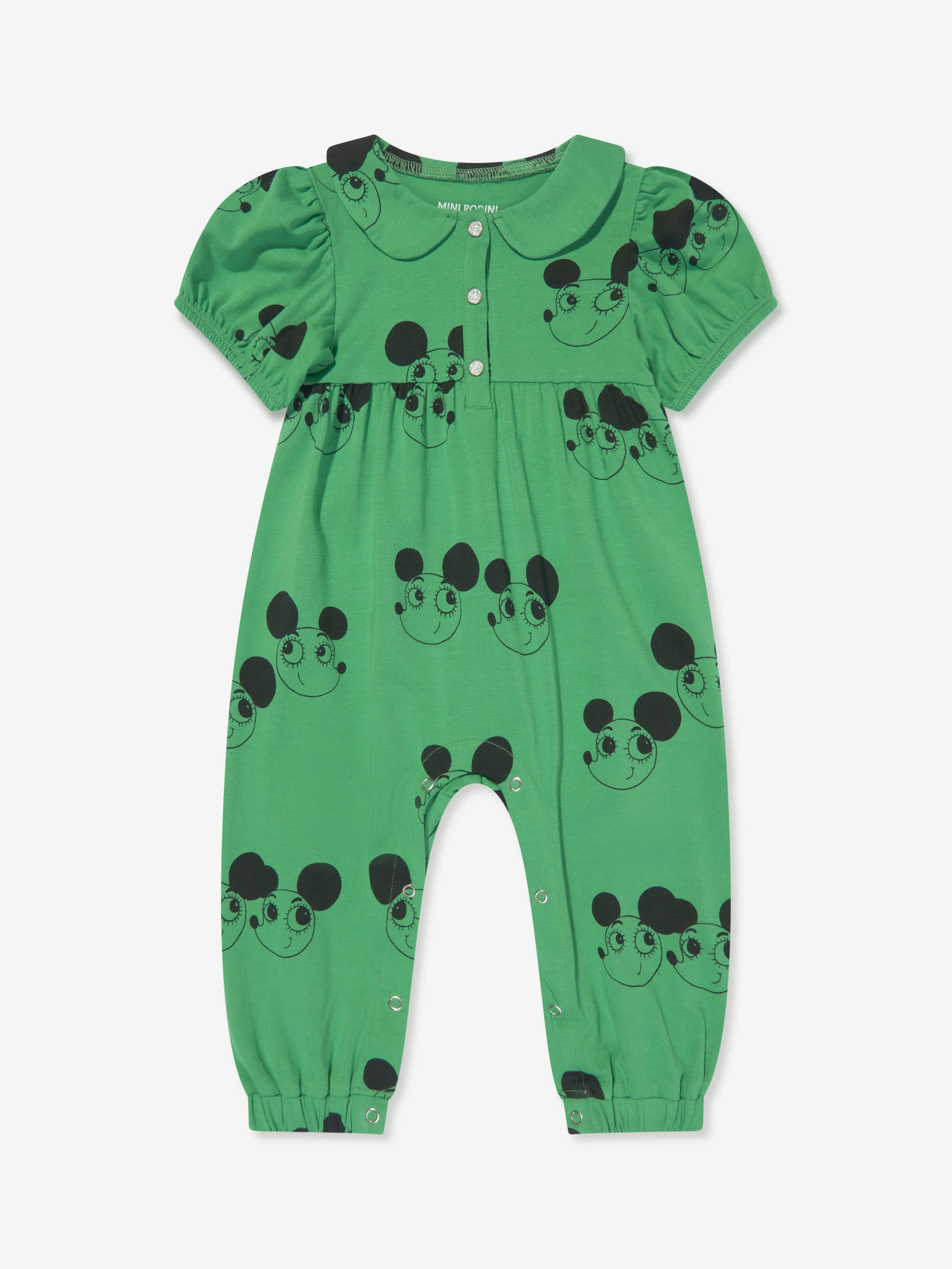 Mini Rodini Baby Girls Ritzrats Jumpsuit in Green