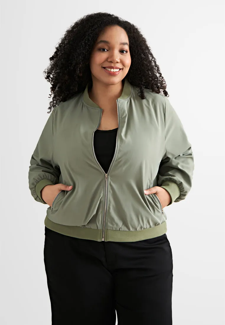 Morisette Classic Shiny Bomber Jacket