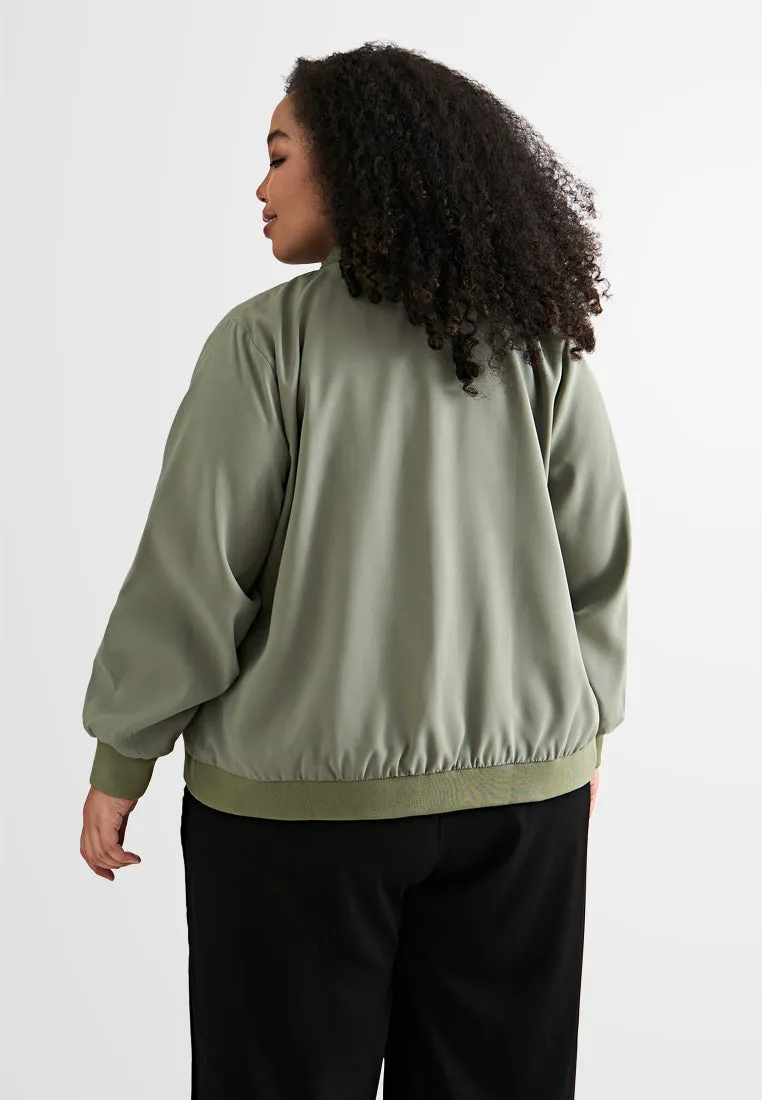 Morisette Classic Shiny Bomber Jacket