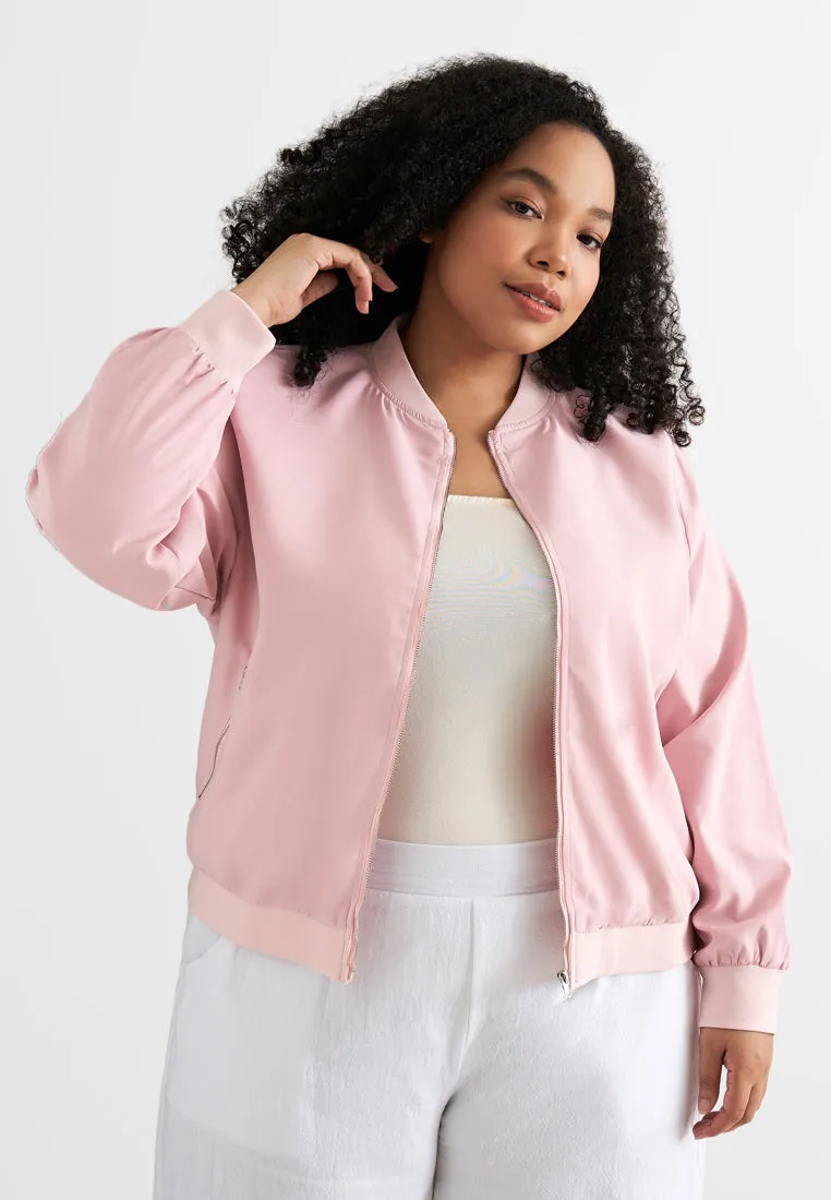 Morisette Classic Shiny Bomber Jacket