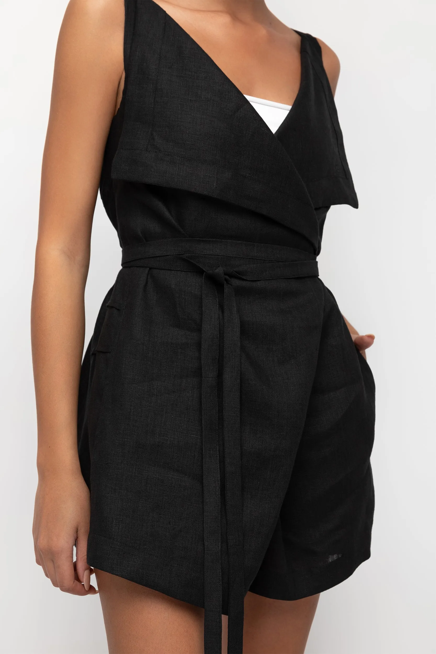 Mujun Short Jumpsuit Black