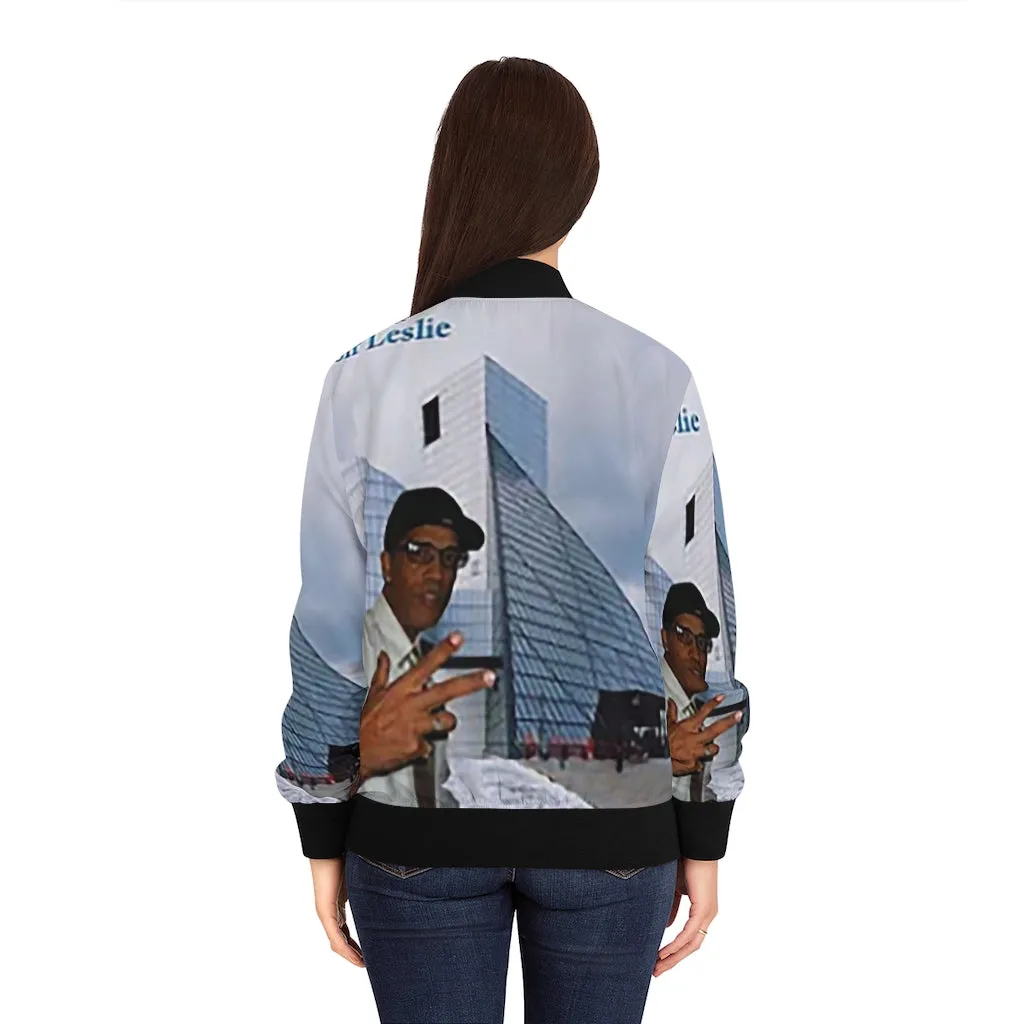 M.U.S.I.C. World HQ  Album Cover Series Women's Bomber Jacket (AOP)